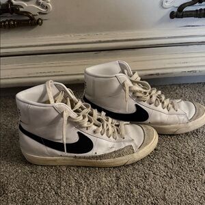 Nike White and Black Athletic Shoes